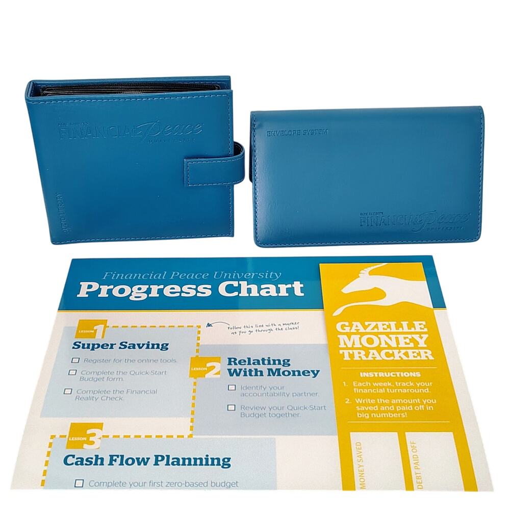 Dave Ramsey Financial Peace University Envelope System Wallet, Audio CD, Chart